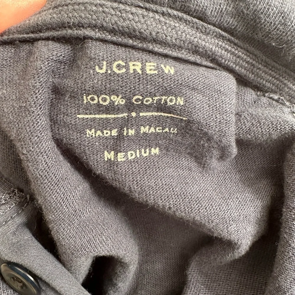 J Crew Men’s Blue Cotton Pull Over Sweatshirt Size Large
